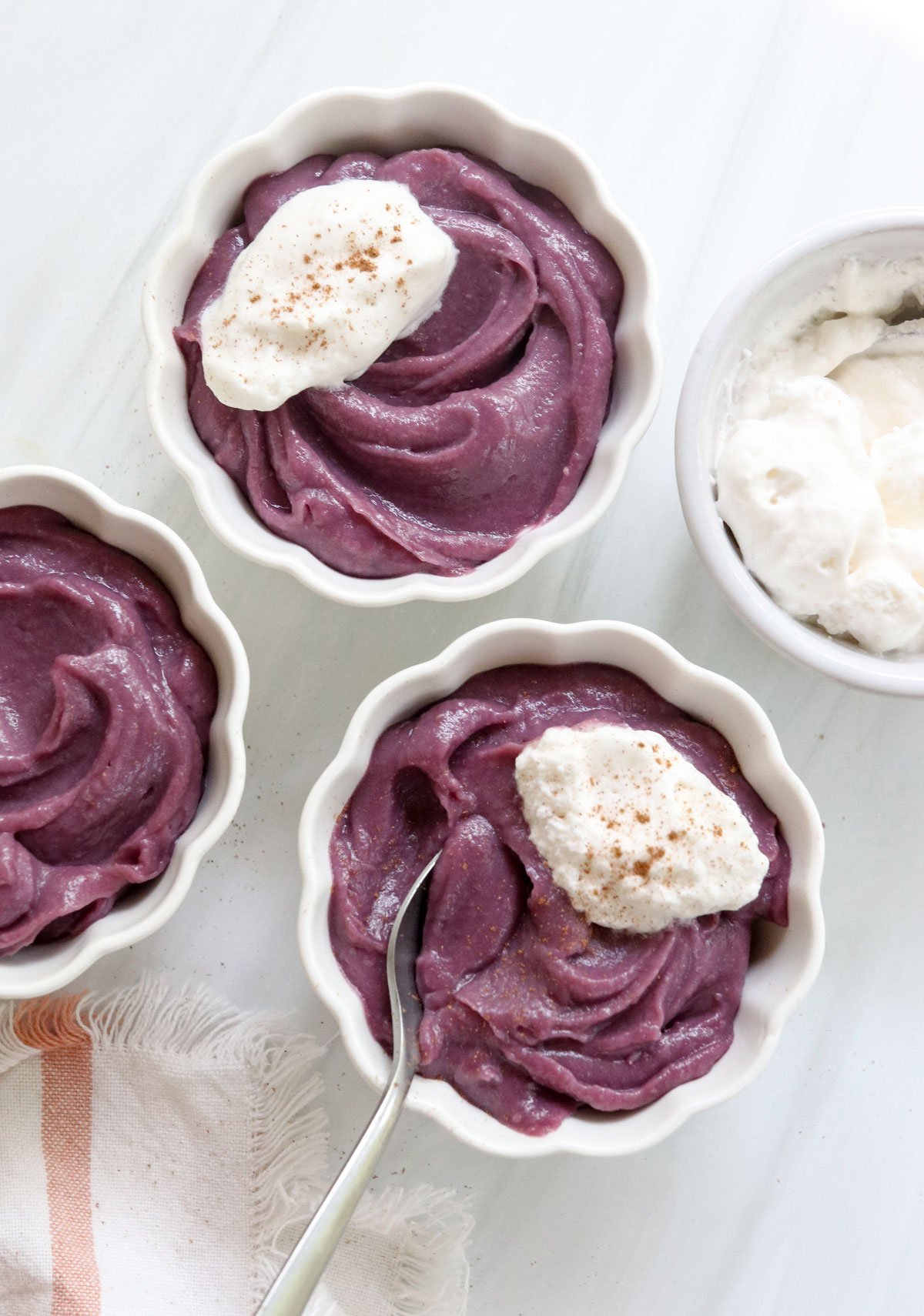 Korean Purple Yam Ginger Pudding: Make-Ahead Dairy-Free Delight